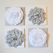 Load image into Gallery viewer, Floral Gray and White Canvas Wall Art Sets - Daisy Manor