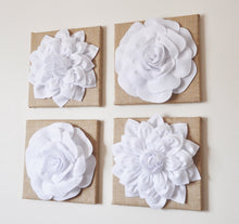 Load image into Gallery viewer, Floral Gray and White Canvas Wall Art Sets - Daisy Manor