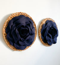 Load image into Gallery viewer, Rose Flower on Round Rattan Wicker Decor
