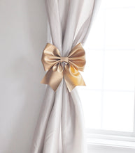 Load image into Gallery viewer, Gold Curtain Tie Backs Large Decorative Curtain Tie Backs - Daisy Manor
