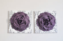 Load image into Gallery viewer, Sugar Plum Rose Wall Canvas Set of Two - Daisy Manor
