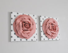 Load image into Gallery viewer, Blush Rose Flower Wall Decor Nursery Set of Two - Daisy Manor