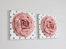 Load image into Gallery viewer, Blush Rose Flower Wall Decor Nursery Set of Two - Daisy Manor