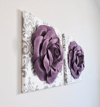 Load image into Gallery viewer, Sugar Plum Rose Wall Canvas Set of Two - Daisy Manor