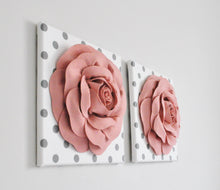 Load image into Gallery viewer, Blush Rose Flower Wall Decor Nursery Set of Two - Daisy Manor