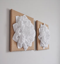 Load image into Gallery viewer, Floral Burlap Wall Decor Canvas Wall Set - Daisy Manor