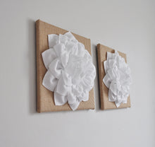 Load image into Gallery viewer, Floral Burlap Wall Decor Canvas Wall Set - Daisy Manor