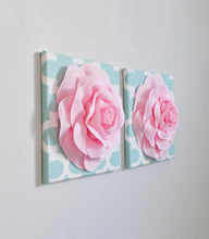 Load image into Gallery viewer, Pink and Aqua Rose Wall Decor - Daisy Manor