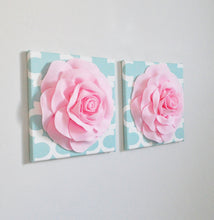 Load image into Gallery viewer, Pink and Aqua Rose Wall Decor - Daisy Manor