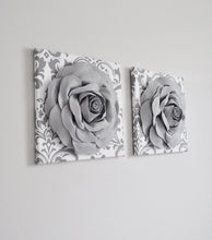 Load image into Gallery viewer, Sugar Plum Rose Wall Canvas Set of Two - Daisy Manor