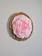 Load image into Gallery viewer, Light Pink Rose on Circle Weaved Wall Decor - Daisy Manor