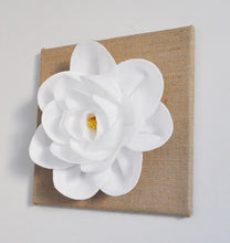 Load image into Gallery viewer, Magnolia flower on Burlap Canvas - Daisy Manor