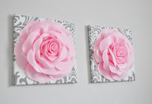 Load image into Gallery viewer, Sugar Plum Rose Wall Canvas Set of Two - Daisy Manor