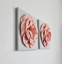 Load image into Gallery viewer, Blush Rose Wall Hanging Canvas Set of Two - Daisy Manor