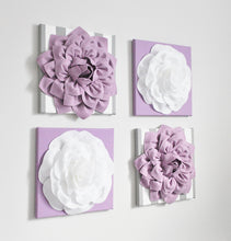 Load image into Gallery viewer, Lilac and White Nursery Wall Art - Daisy Manor