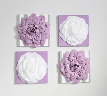 Load image into Gallery viewer, Lilac and White Nursery Wall Art - Daisy Manor