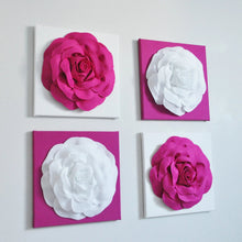 Load image into Gallery viewer, Wall Flowers Set of Four with Roses - Daisy Manor