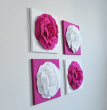 Load image into Gallery viewer, Wall Flowers Set of Four with Roses - Daisy Manor
