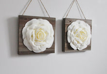 Load image into Gallery viewer, Lilac Rose Wall Decor on Reclaimed Wood Plank Set of Two Wall Hanging - Daisy Manor