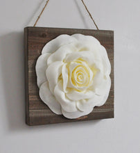 Load image into Gallery viewer, Large Rose on Wood Canvas - Daisy Manor