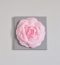 Load image into Gallery viewer, Light Pink Rose on Gray Canvas - Daisy Manor