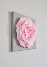Load image into Gallery viewer, Light Pink Rose on Gray Canvas - Daisy Manor