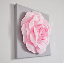 Load image into Gallery viewer, Light Pink Rose on Gray Canvas - Daisy Manor