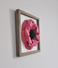 Load image into Gallery viewer, Dark Blush Poppy Flower Farmhouse Framed Wall Art - Daisy Manor