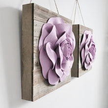 Load image into Gallery viewer, Lilac Rose Wall Decor on Reclaimed Wood Plank Set of Two Wall Hanging - Daisy Manor