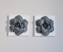 Load image into Gallery viewer, Slate Gray Succulent Wall Art Cavnas Set - Daisy Manor