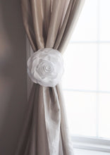 Load image into Gallery viewer, White Rose Flower Curtain Tie Back - Daisy Manor