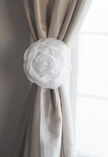 Load image into Gallery viewer, White Rose Flower Curtain Tie Back - Daisy Manor