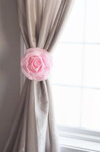 Load image into Gallery viewer, Light Pink Rose Flower Curtain Tie Back Set of Two - Daisy Manor