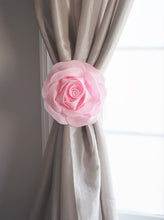 Load image into Gallery viewer, Light Pink Rose Flower Curtain Tie Back Set of Two - Daisy Manor