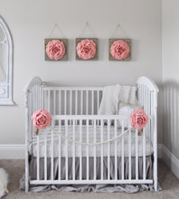 Load image into Gallery viewer, Blush Rose Wood Wall Decor Set - Daisy Manor