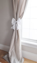 Load image into Gallery viewer, Grey Bow Curtain Tie Back Set - Daisy Manor