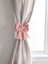 Load image into Gallery viewer, Light Pink Bow Curtain Tie Backs Nursery Curtain Holdbacks - Daisy Manor