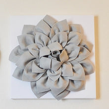 Load image into Gallery viewer, Gray Dahlia Flower on White artist Canvas