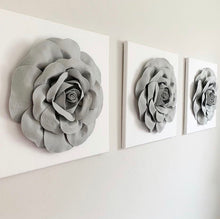 Load image into Gallery viewer, Rose Trio on White Canvases - Daisy Manor