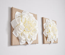 Load image into Gallery viewer, Dahlia Flower Wall Decor Burlap Farmhouse Set - Daisy Manor