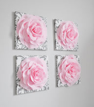 Load image into Gallery viewer, Light Pink Wall Decor Rose Wall Art Set of Four - Daisy Manor