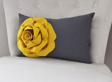Load image into Gallery viewer, Charcoal Lumbar Pillow - Daisy Manor