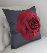 Load image into Gallery viewer, Charcoal Decorative Pillow - Daisy Manor