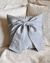 Load image into Gallery viewer, Throw Pillow White Big Bow Accent Pillow 14x14 - Daisy Manor