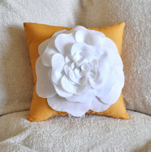 Load image into Gallery viewer, White Rose on Cream Pillow 14x14 - Daisy Manor