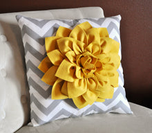 Load image into Gallery viewer, Two -Gray and White Zigzag Pillows -Chevron Pillows- Stuffed Pillows- 14 x 14 - Daisy Manor