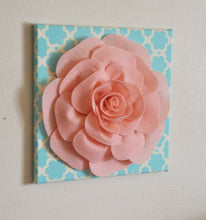 Load image into Gallery viewer, Nursery Wall Decor -Ivory Rose on Pink Tarika 12 x12" Canvas Wall Art- Flower Wall Art - Daisy Manor