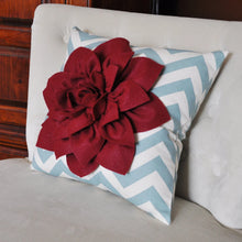 Load image into Gallery viewer, Pillows, Red Pillow, Decorative Throw Pillows,Throw Pillow, Blue Pillows, Decorative Pillows, Cushions, Autumn Decor, Flowe - Daisy Manor