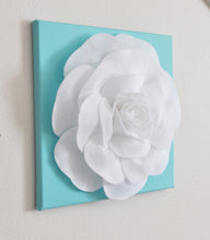 Load image into Gallery viewer, Rose Wall Hanging- Light Pink Rose on Neutral Gray Tarika 12 x12" Canvas Wall Art - Nursery Decor - Daisy Manor