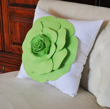 Load image into Gallery viewer, Lime Green Throw Pillow - Daisy Manor